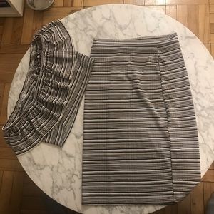 Matching crop top and skirt!